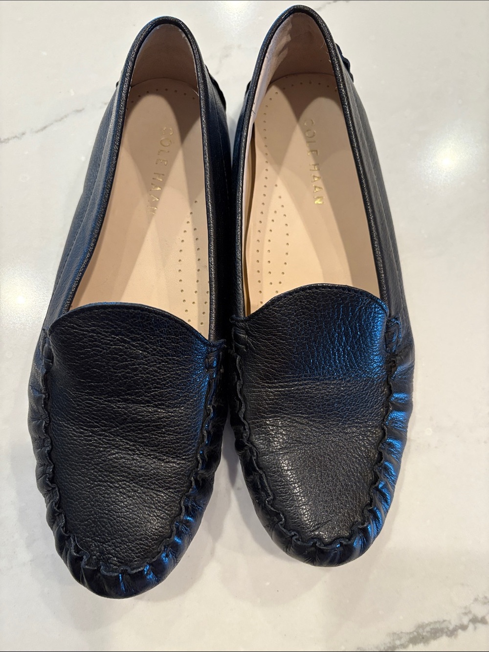 Cole Haan Black Leather Moccasin Loafers